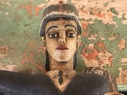 VERY GOOD VINTAGE FRANK BRITO SANTA FE NM SANTERO ST MICHAEL THE ARCHANGEL  N R.