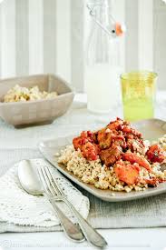 Add 1 tablespoon of the vegetable oil and half of the seasoned lamb. What S For Lunch Honey Lamb And Quince Tagine