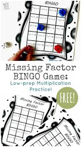 With thousands of questions available, you can generate as many missing factor worksheets as you want. Free Missing Factor Bingo Game Fun Multiplication Challenge