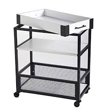Buy Jovno Kitchen Bar Serving Cart 3 Tier Metal Rolling Wine Cart On Wheels With Removable Wood Box Container Wine Rack Lockable Wheels Handle Multifunctional Storage Organizer Serving Cart Online In Italy B08x4q1d7v