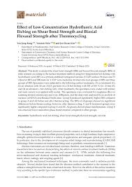 Maybe you would like to learn more about one of these? Pdf Effect Of Low Concentration Hydrofluoric Acid Etching On Shear Bond Strength And Biaxial Flexural Strength After Thermocycling