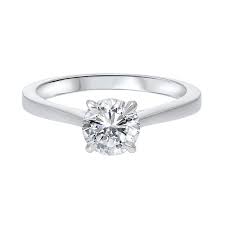 Discovery popular engagement ring styles from classic to vintage inspired. Gems One Diamond Round Classic Solitaire Engagement Ring In 14k White Gold 1 3ctw Michael Eller Diamonds