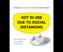 social distancing washroom sink cover