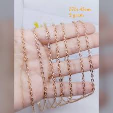 Tentu saja harga emas ini lebih mahal dibanding emas muda. Kalung Emas 375 Berat 2 3 Gr Shopee Indonesia