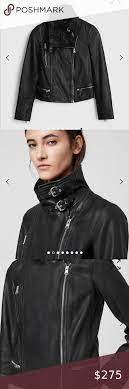 Nwot Allsaints Bales Leather Biker Jacket Leather Biker Jacket Biker Jacket Jackets