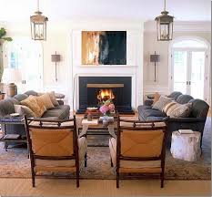 This layout encourages socializing better than most; This Is How Most Rooms Should Be Set Up Two Sofa S Facing Each Other And One Or Two Chairs Cap Living Room Arrangements Livingroom Layout Coastal Living Rooms