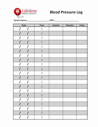 Printable Blood Pressure Chart Template Inspirational 56