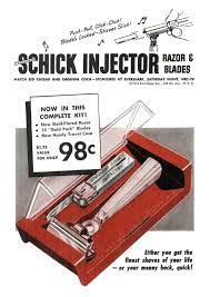A quick how to for anyone who might be curious about changing the blade on their schick injector razor. Eversharp Schick Injector G1 Razor Advert Reprint Remastered And Cleaned Barber Shop Man Cave And Shave Den Wall Poster Vintage Shaving Barber Shop Wet Shaving