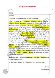 A Letter Of Complaint2 Generation Gap Generation Gap Vocabulary Worksheets Lettering