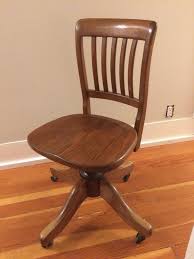 solid oak vintage office chair victoria