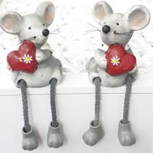 Kantensitzer Maus Mause Figur Mit Herz Set In 2020 Wunderschone Geschenke Figur Maus