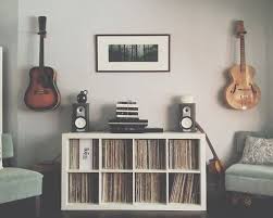 Cool and bold colors and an iconic design add a dramatic backdrop to your guitar! Modern Day Hemingway Home Music Rooms Music Room Decor Home Studio Music