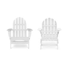 Durogreen Icon White Recycled Plastic Folding Adirondack Chair 2 Pack Tac80202pkwh The Home Depot In 2020 Folding Adirondack Chairs Adirondack Chair Floor Protectors For Chairs