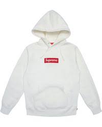 Heavyweight cotton crossgrain fleece with rib gussets, pouch pocket and embroidered logo on chest. Supreme Bandana Box Logo Hooded Sweatshirt In Black For Men Save 47 Lyst