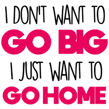 I Don T Want To Go Big I Just Want To Go Home Funny T Shirt