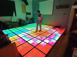 An Interactive Led Floor To Get The Dance Party Started Light Up Dance Floor Interactive Walls Flooring