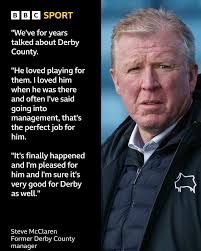 Former Derby County manager Steve McClaren has been speaking about his  former player and the Rams' new head coach John Eustace. You can hear the  full interview tomorrow ahead of the match
