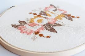 These bright floral letters are so joyful, vintage, romantic and of totally handmade look. Love Cross Stitch Pattern Brynn Co