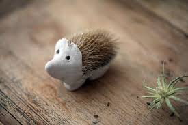 Craft Ideas For Kids Teasel Hedgehog Clay Projects For Kids Air Dry Clay Projects Diy Leather Projects