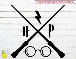 Harry Potter Svg Hogwarts Crossed Wands Svg Harry Potter Decor Digital Instant Download File F Harry Potter Silhouette Harry Potter Free Harry Potter Banner