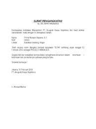 Pos pelayanan terpadu simbar jaya 3 dusun krajan, desa kaliurip, kecamatan madukara, kabupaten banjarnegara. Contoh Surat Pengangkatan