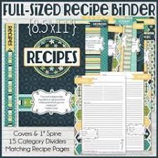 Recipe Binder Kit Navy Full Size 8 5x11 Printable Recipe Binder Recipe Binder Printables Recipe Binder Kit