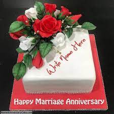 Say happy birthday with a luxurious birthday bouquet send fresh flowers hand delivered straight to a friend or family member for the perfect birthday gift. Beautiful Flowers Decorated Cake For Wedding Anniversary Edit Name On Anniversary Cake Pict Happy Anniversary Cakes Anniversary Cake Pictures Anniversary Cake