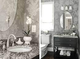 Wallpapering bathrooms and powder rooms is becoming increasingly popular.wallpaper can make a big impact in any room and this is particularly true for the smallest room in the house. Wallpaper Powder Room White Grey Floral Walls Grey Wallpaper In Bathroom 1024x756 Download Hd Wallpaper Wallpapertip