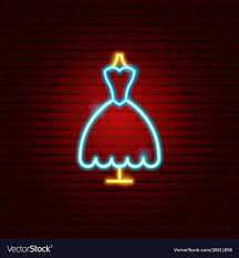 Bride Dress Neon Sign Vector Image On Vectorstock In 2020 Neon Signs Neon Sign Art Logo Design Tutorial