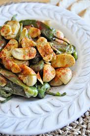 Garlic Mushrooms With Spanish Padron Peppers Tapas Stuffed Peppers Garlic Mushrooms Vegetable Dishes