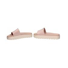 Zaxy Upload White And Nude Flat Sandals For Woman