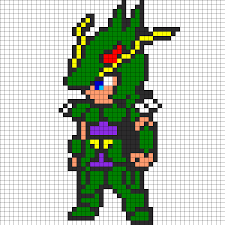 Saint Seya Shiryu By Arcanjulio On Kandi Patterns Pixel Art Pokemon Pixel Art Kandi Patterns