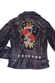 Great Stud Detail Wheels Dollbaby Leather Jacket Leather Jacket Black