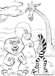 Madagascar zebra giraffe alex marty melman gloria. Coloring Pages For Kids Madagascar 2 Cartoon0aa1 Coloring Pages Printable