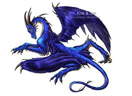 Black And Blue Dragon Drawing Blue Dragon By Jen And Kris On Deviantart Blue Dragon Female Dragon Dragon Art