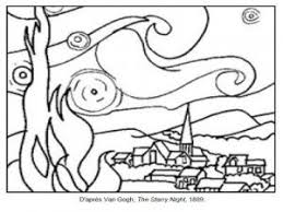 71 Coloriages D œuvres D Artistes Peintres A Imprimer Art Jeunes Enfants Cours D Art Coloriage
