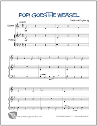 Free shipping on orders over $25 shipped by amazon. Pop Goes The Weasel Beginner Clarinet Sheet Music With Piano Acc