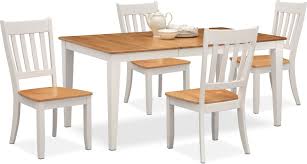 Nantucket Dining Table And 4 Slat Back Dining Chairs Value City Furniture