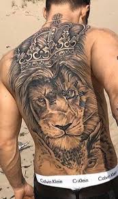 Royal Lion Tattoo Tatuagem Leao Nas Costas Tatuagem Nas Costas Masculina Tatuagens Cabeca De Leao