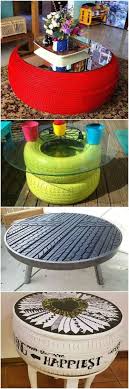 Repurposing my used truck tire into furniture was a great way to put a durable, used item to work for another lifetime. 10 Tire Table Amazing Ideas Diy Tire Tables 1 Huge Red Table Made From A Truck Tire And Rope 2 Coffee Table Ou Tire Table Retro Coffee Tables Diy Tire