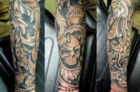 Skull Filigree Tattoos Sleeve Tattoos Half Sleeve Tattoo