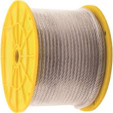 One end of the turnbuckle is reverse threaded so that lengths of the chain or rope can be tightened or relaxed by turning the body. Kingchain Part 505122 3 32 In X 1 8 In X 250 Ft Vinyl Coated Galvanized Aircraft Cable 7x7 Construction 184 Lbs Safe Work Load Reeled Aircraft Cable Wire Rope Home Depot Pro