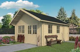 Modernes blockhaus berlin b38 mit veranda von lugarde. Blockhaus Berlin 490 X 530 Cm Vorgefertigtes Holzhaus