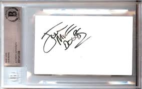 John McFee Signed Autographed Index Card The Doobie Brothers Beckett BAS  Encased Autographs