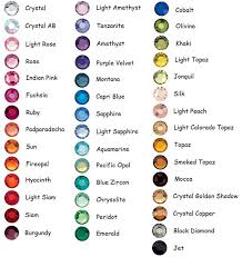 Gem Chart Eye Color Chart Beautiful Eyeshadow Crystals