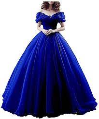 Amazon Com Chupeng Women S Princess Costume Butterfly Off Shoulder Cinderella Prom Gown Wedding Dresses Evening Gown Qu Gowns Dresses Blue Wedding Dress Royal