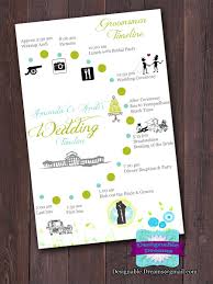 Customized Wedding Timeline Card On Luulla