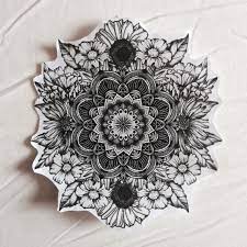 Tattoo Mandala Flowers Tomgilmour Pretty Blackandwhite Mandala Tattoo Design Sunflower Mandala Tattoo Elbow Tattoos