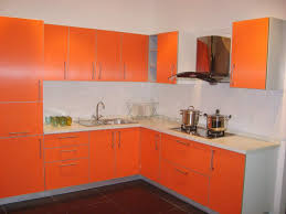 Orange And White Kitchen Cabinets Design Ideas Kitchen Design Orange Kitchen Decor Kitchen Cabinetry
