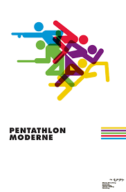 Fencing, 200 m freestyle swimming, show jumping, and a final combined event of pistol shooting, and a 3200 m. Modern Pentathlon Logo Pentathlon Freestyle Swimming Lab Logo
